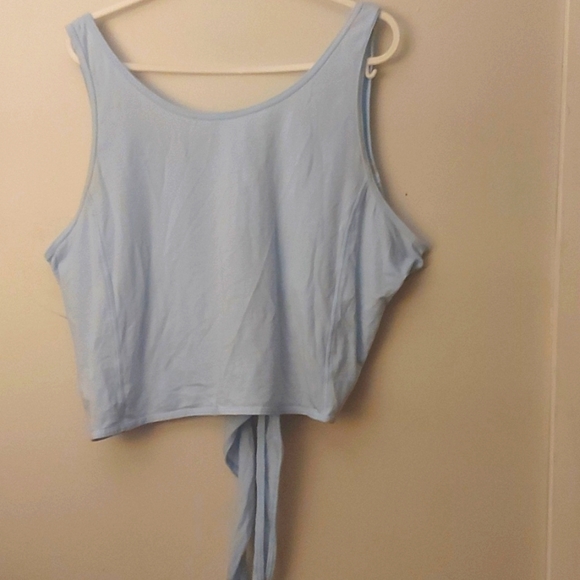 Lululemon Tank Top/ Sexy/ Sz 8/Baby Blue/ Tie Up/ NWOT/ Yoga/ Gym/ Beach - Picture 1 of 5